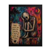 Load image into Gallery viewer, Pain Built a Different Version of Me – Dark Emotional Wall Art
