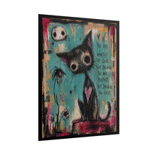 Load image into Gallery viewer, Rolled Poster — Whimsical Cat Art with 'You Are Worthy of Love' Inspirational Quote
