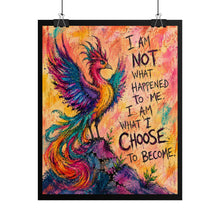 Load image into Gallery viewer, Whimsical Splatter Paint Calico Elephant Poster | Vibrant Rainbow Butterfly Sketch Grunge Animal Wall Art
