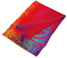 Load image into Gallery viewer, Colorful Peacock Feathers Pashmina Scarf Shawls (Sold by Dozen)
