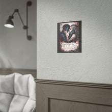 Load image into Gallery viewer, Rolled Poster — Dark Romantic Fantasy Art Print with Quote: "Being in love with you makes the dark and twisted world a little more [...]
