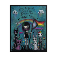 Load image into Gallery viewer, Gothic Emo Authenticity Art Print - "Life Is Better When You Live As You Truly Are"
