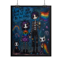 Load image into Gallery viewer, Gothic Starry Night Pride Art Print - "Live Out Loud, Love Out Louder, Be You Always"
