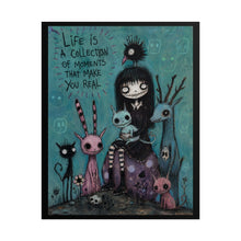 Load image into Gallery viewer, "Life Is A Collection Of Moments That Make You Real" Goth Girl Wall Art | Fantasy Art Print
