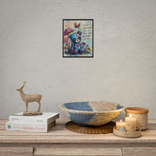 Load image into Gallery viewer, Creepy Cute Patchwork Bear Art Print – "You're Stronger Than You Think And Braver Than You Feel" Wall Decor
