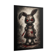 Load image into Gallery viewer, Evil Bunny Poster – Dark Horror Art Rolled Print
