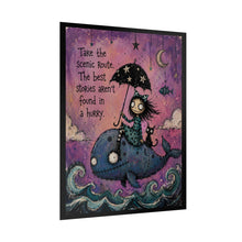 Load image into Gallery viewer, Take the Scenic Route Rolled Poster — Gothic Whimsical Ocean Fantasy Wall Art
