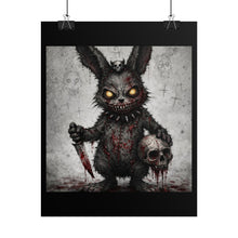 Load image into Gallery viewer, Horror Bunny Poster — Creepy Blood-Stained Killer Rabbit Wall Art
