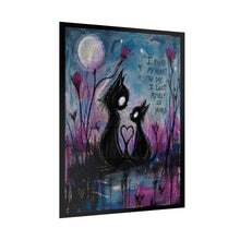 Load image into Gallery viewer, Rolled Poster – Romantic Foxes Art Print with “I Found My Heart the Day I Lost Myself in Yours” Quote
