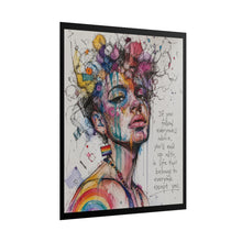 Load image into Gallery viewer, Exploding Rainbow Watercolor Hair Print | Surrealist LGBTQ+ Journey Decor
