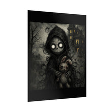 Load image into Gallery viewer, Creepy Child Reaper Poster — Gothic Haunted House Rolled Art Print
