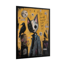Load image into Gallery viewer, Keep Showing Yourself Every Damn Day – Inspirational Gothic Cat Wall Art
