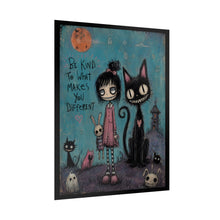 Load image into Gallery viewer, Be Kind to What Makes You Different Rolled Poster — Gothic Whimsical Fantasy Wall Art
