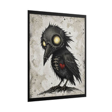 Load image into Gallery viewer, Rolled Poster — Gothic Crow Art Print with Heart (Dark Cute Wall Decor)
