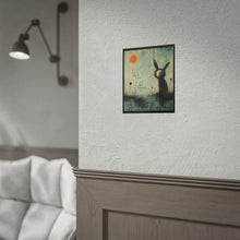 Load image into Gallery viewer, Rolled Poster — Moody Cute Bunny Art Print with Text "It's Not That I'm Difficult to Love"
