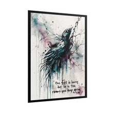 Load image into Gallery viewer, Motivational Raven Art Poster — "The Fight Is Heavy, But So Is The Reason You Keep Going"
