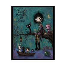 Load image into Gallery viewer, Rolled Poster — Gothic Cute Art Print "Collect Moments, Not Things"
