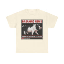 Load image into Gallery viewer, Chris P. Bacon Runaway Pig Breaking News T-Shirt - Size S - 5XL
