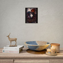 Load image into Gallery viewer, Rolled Poster — Dark Romance Art Print with Quote: “Being in love with you makes everything dark and twisted feel beautiful”
