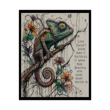 Load image into Gallery viewer, Chameleon Love Rolled Poster — Inspirational Wall Art Print
