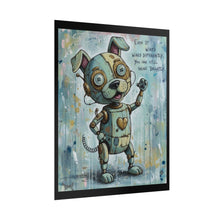 Load image into Gallery viewer, Rolled Poster — Cute Steampunk Robot Dog Print ("Even If Wired Differently")
