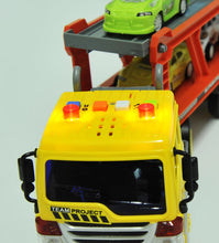 Load image into Gallery viewer, 1:16 2-In-1 Friction Powered Transporter Truck With Lights And Sounds
