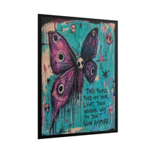 Load image into Gallery viewer, Grunge Skull Butterfly Poster – "Toxic People Feed Off Your Light" Rolled Art Print
