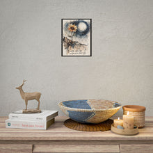 Load image into Gallery viewer, Rolled Poster — Sunflower Moon Watercolor Print with Quote: "Even the smallest light can bloom in the darkest night"
