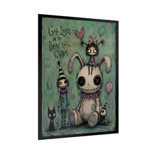 Load image into Gallery viewer, Get Lost in Beautiful Chaos Rolled Poster — Gothic Whimsical Bunny Fantasy Wall Art
