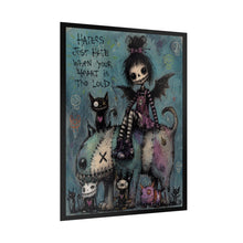 Load image into Gallery viewer, Haters Just Hate When Your Heart Is Too Loud Rolled Poster — Gothic Whimsical Monster Fantasy Wall Art
