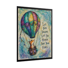 Load image into Gallery viewer, Hot Air Balloon Fox: Let Your Dreams Lift You Higher Than Your Fears Fox Art
