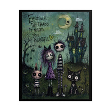 Load image into Gallery viewer, Embrace the Chaos Poster — Goth Cute Rolled Art Print
