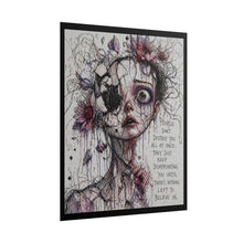 Load image into Gallery viewer, Rolled Poster — Gothic Portrait Art Print with Quote
