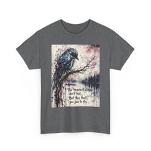 Load image into Gallery viewer, Raven Watercolor Tee — “The Heaviest Storms Don’t Last” Inspirational Graphic T-Shirt
