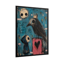 Load image into Gallery viewer, The Softest Hearts See the Darkest Beauty Rolled Poster — Gothic Whimsical Crow Fantasy Wall Art
