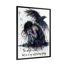 Load image into Gallery viewer, Rolled Poster - 'The Weight Is Heavy' Inspirational Gothic Art Print
