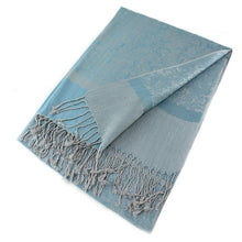 Load image into Gallery viewer, Light Paisley Pashmina Scarf Shawls 018
