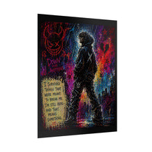 Load image into Gallery viewer, Rolled Poster — Moody Street Art Print with 'I Survived Things That Were Meant to Break Me' Quote
