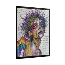 Load image into Gallery viewer, "Build Your Own Life" Pride Art | Sketch Style Intricate Purple Hair Poster
