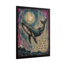 Load image into Gallery viewer, Whale Night Sky Poster – "The darkest nights often hold the stars we need most" Rolled Art Print
