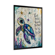 Load image into Gallery viewer, Sea Turtle Inspirational Rolled Poster — "Keep Moving Forward, The Best Is Yet To Come"
