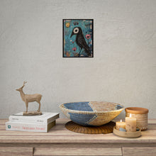 Load image into Gallery viewer, Rolled Poster — Crow Artwork with Quote “The Silence Was Never Empty” | Moody Gothic Wall Art
