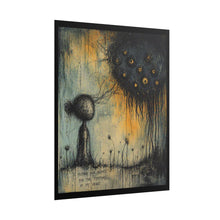 Load image into Gallery viewer, Surreal Night Whispers Poster — Moody Art Print with Eye Cloud
