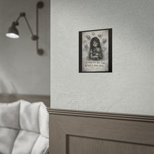 Load image into Gallery viewer, Rolled Poster — Gothic Creepy Girl Illustration with Quote: “No matter how dark it gets, the light is always there”
