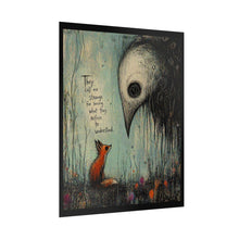 Load image into Gallery viewer, Rolled Poster – 'They Call Me Strange' Fox &amp; Bird Surreal Art Print
