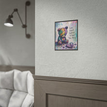 Load image into Gallery viewer, Rolled Poster — Sad Patchwork Teddy "Love Wasn't Supposed to Hurt This Much" Art Print
