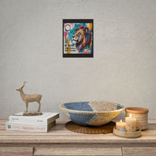 Load image into Gallery viewer, Be Brave Stay Curious Keep Growing Rolled Poster — Bold Lion Inspiration Wall Print
