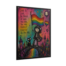 Load image into Gallery viewer, "You Are Perfect Exactly As You Are" Pride Art | Gothic Castle Poster
