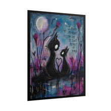 Load image into Gallery viewer, Rolled Poster – Romantic Foxes Art Print with “I Found My Heart the Day I Lost Myself in Yours” Quote
