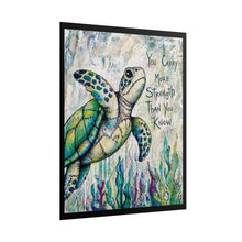 Load image into Gallery viewer, Sea Turtle Inspirational Poster - "You Carry More Strength Than You Know" Motivational Wall Art
